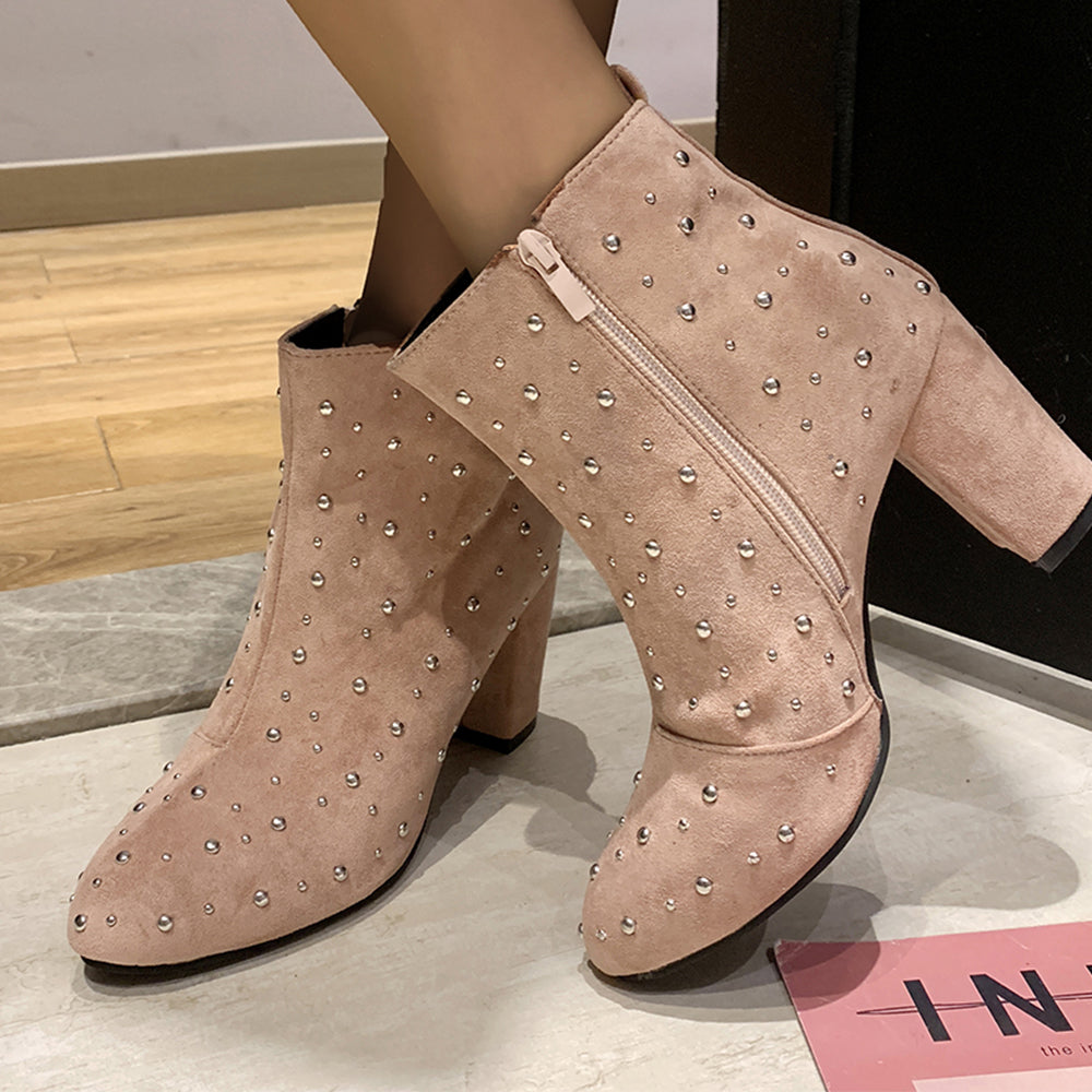 The Polka Dot Crystal Ankle Boots