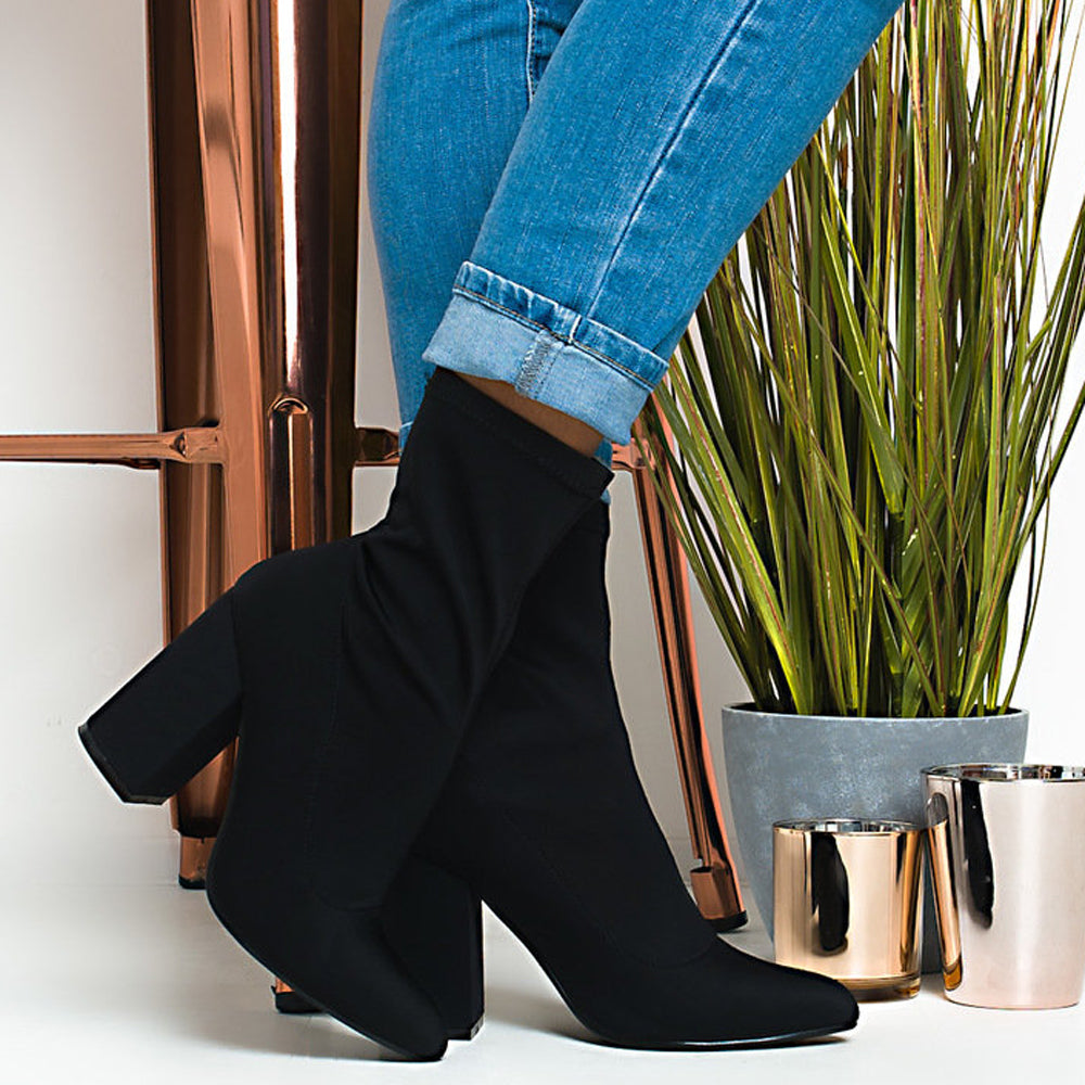 The Black Flock Mid-Calf Boots