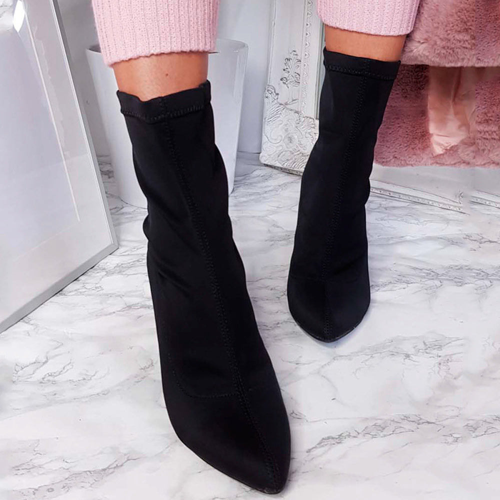 The Black Flock Mid-Calf Boots