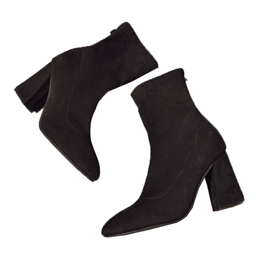 The Black Flock Mid-Calf Boots