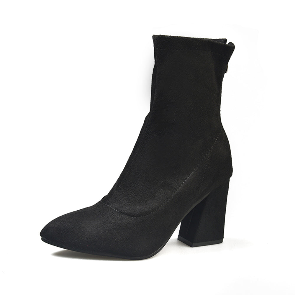 The Black Flock Mid-Calf Boots