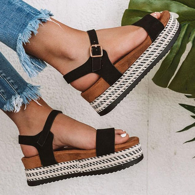 The Evie Summer Wedge Sandals