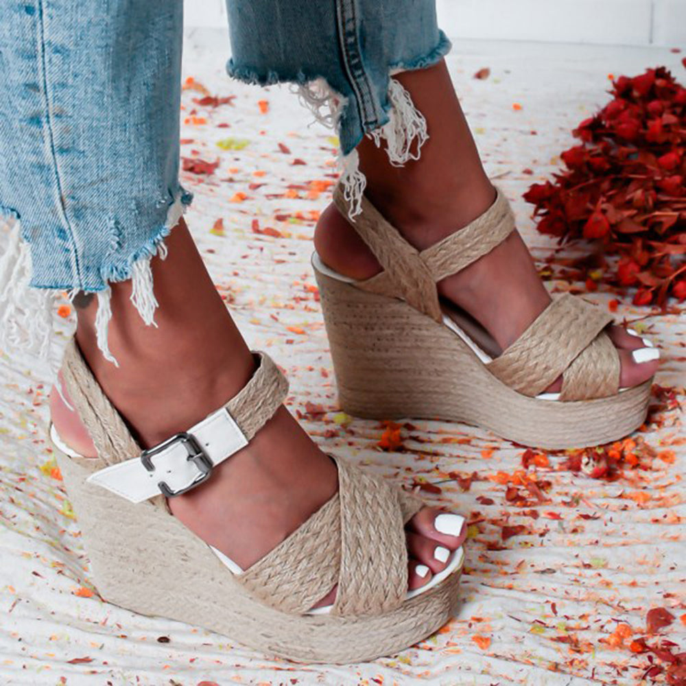 The Avery Beach Wedge Sandals