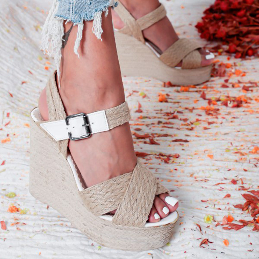 The Avery Beach Wedge Sandals