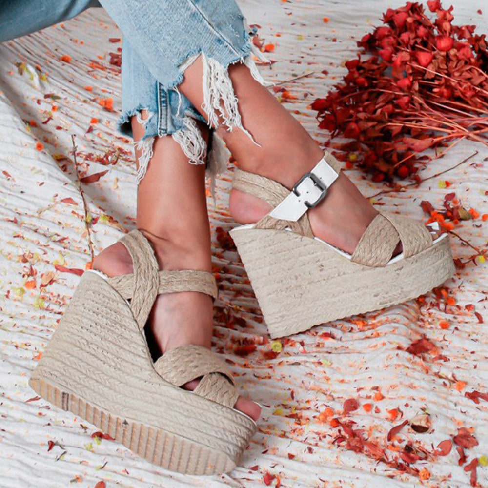 The Avery Beach Wedge Sandals