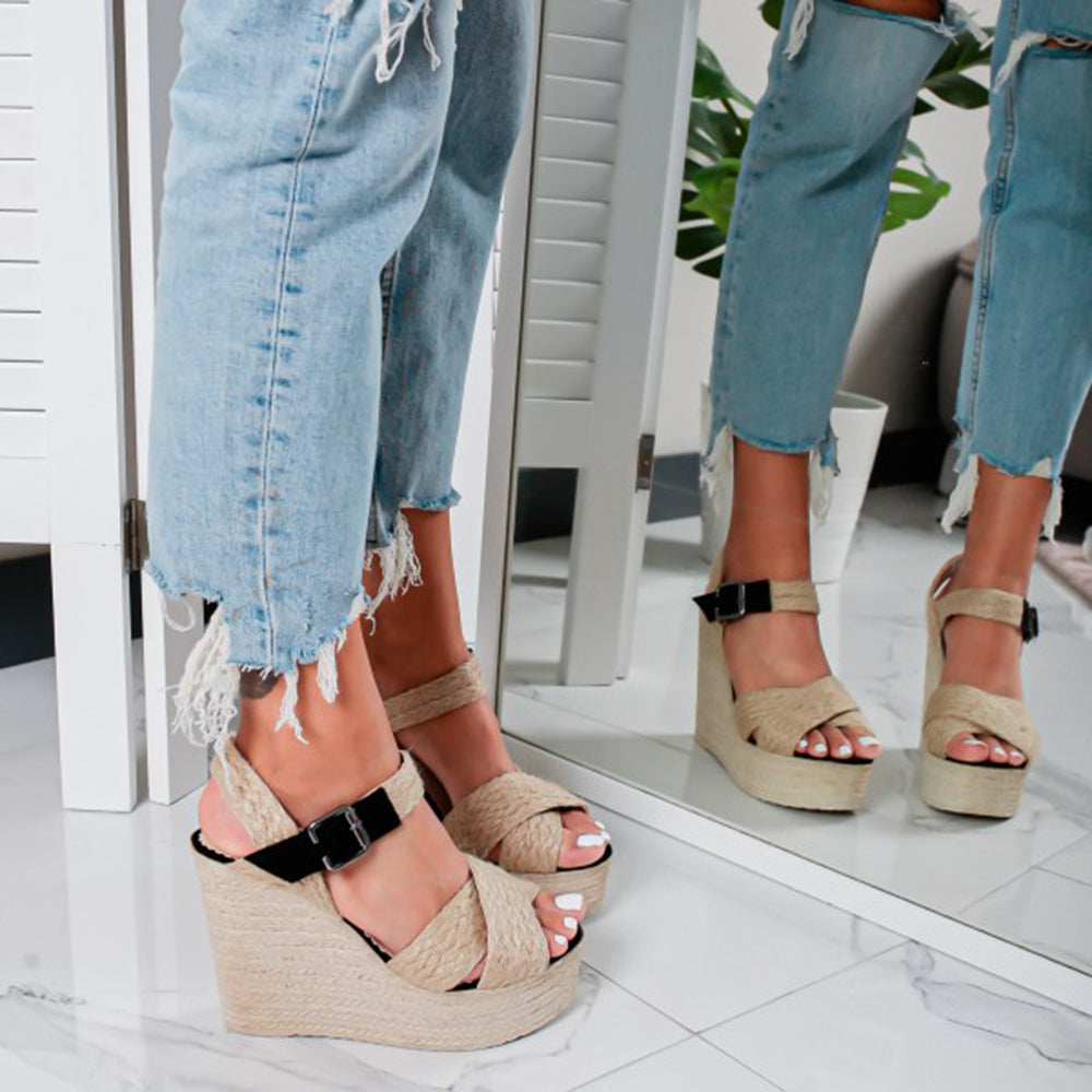 The Avery Beach Wedge Sandals