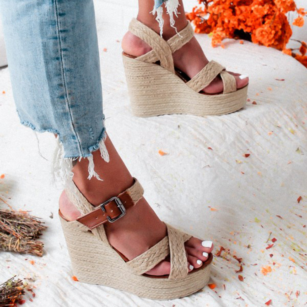 The Avery Beach Wedge Sandals