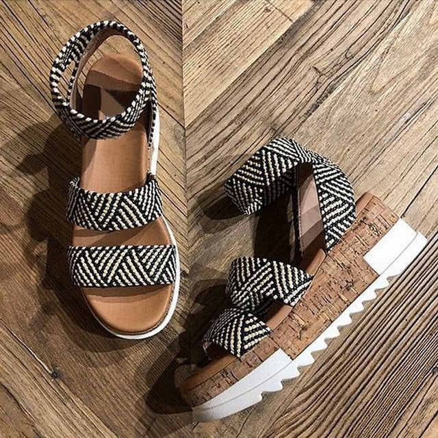 The Faye Summer Wedge Sandals