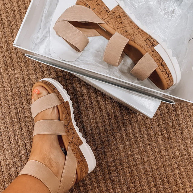 The Faye Summer Wedge Sandals