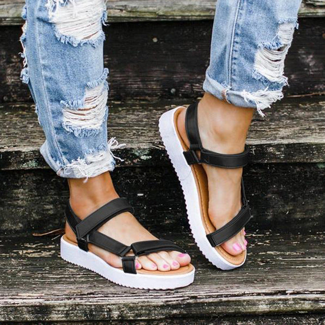 The Iona Leopard Wedge Sandals