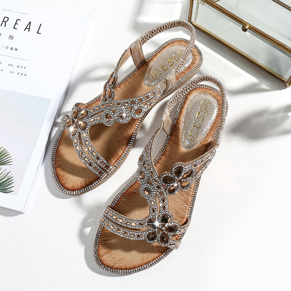 The Arya Rhinestone Wedge Sandals