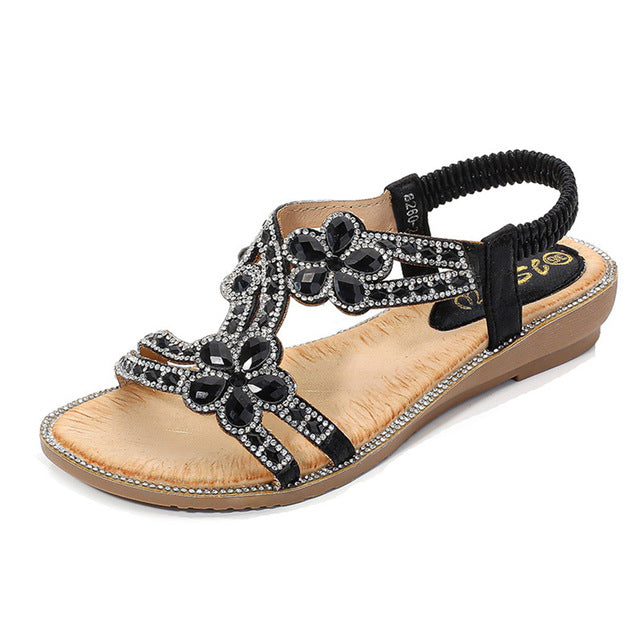 The Arya Rhinestone Wedge Sandals