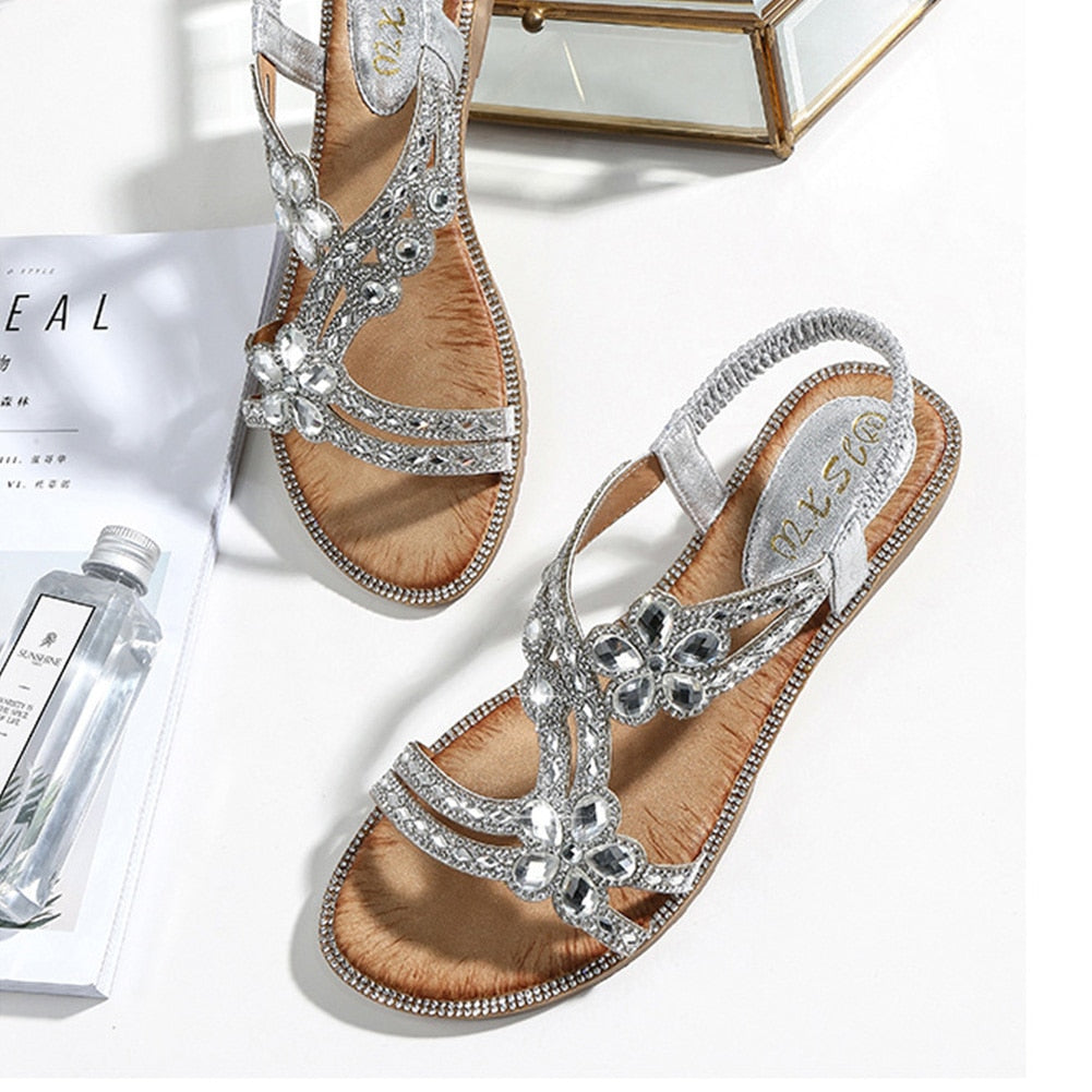 The Arya Rhinestone Wedge Sandals