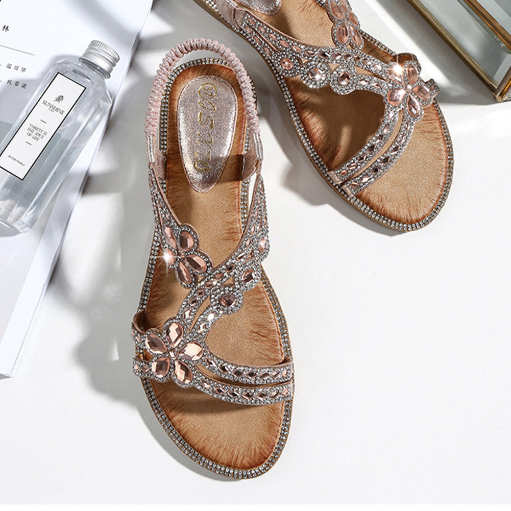 The Arya Rhinestone Wedge Sandals