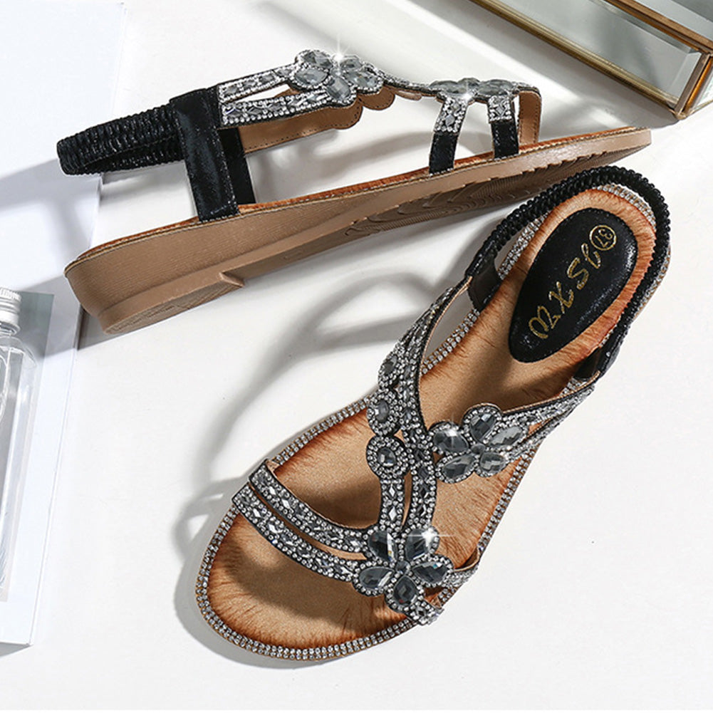 The Arya Rhinestone Wedge Sandals