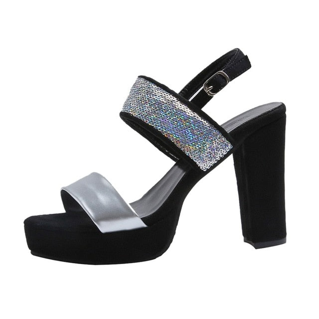 The Sequin Bohemian High Heel Sandals