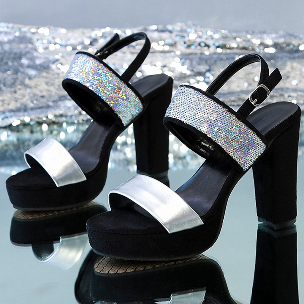 The Sequin Bohemian High Heel Sandals