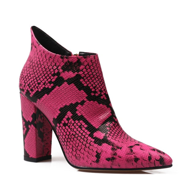 The leopard Snake Style Booties