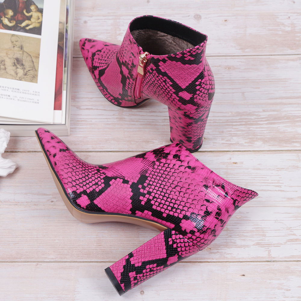 The leopard Snake Style Booties