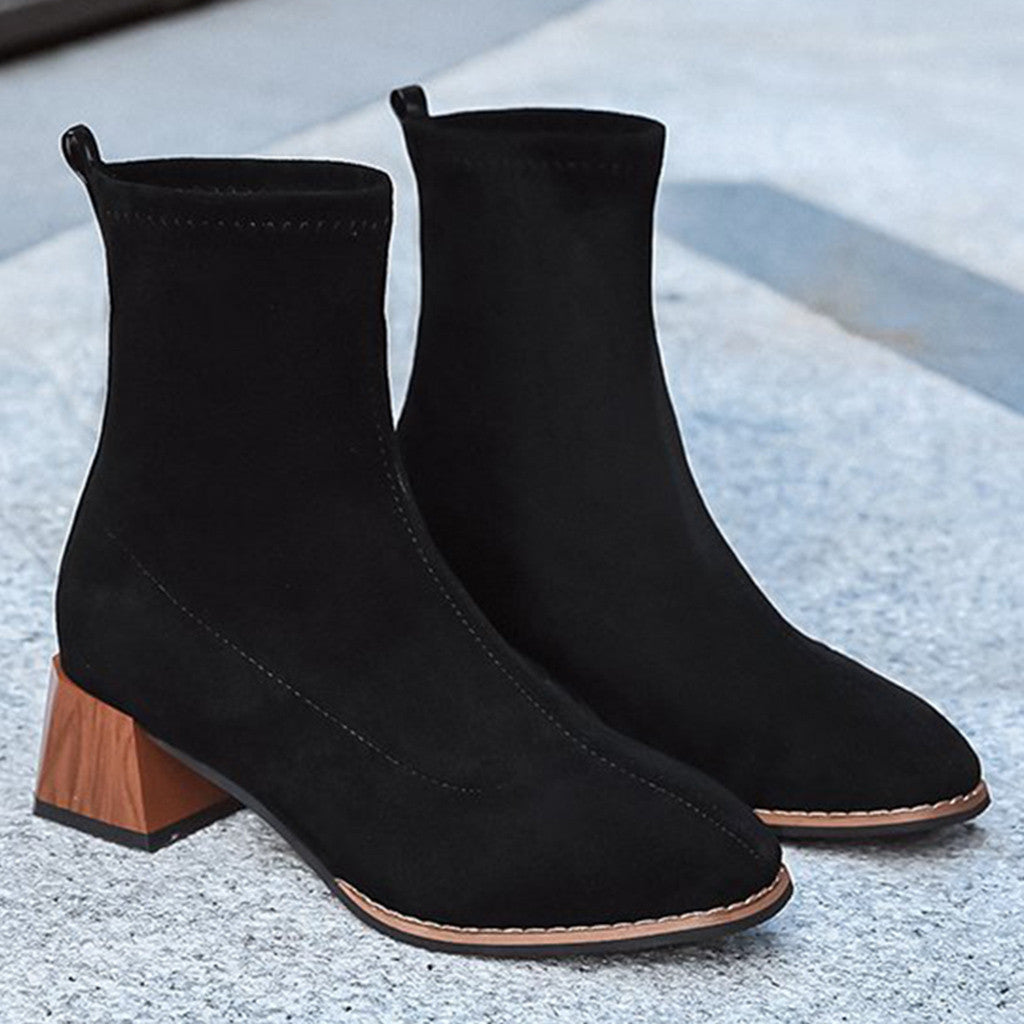 The Sock Stretch Heel Boots