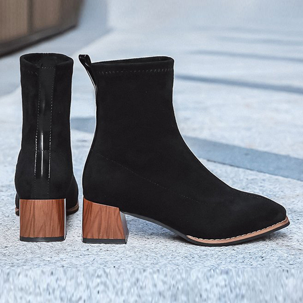 The Sock Stretch Heel Boots