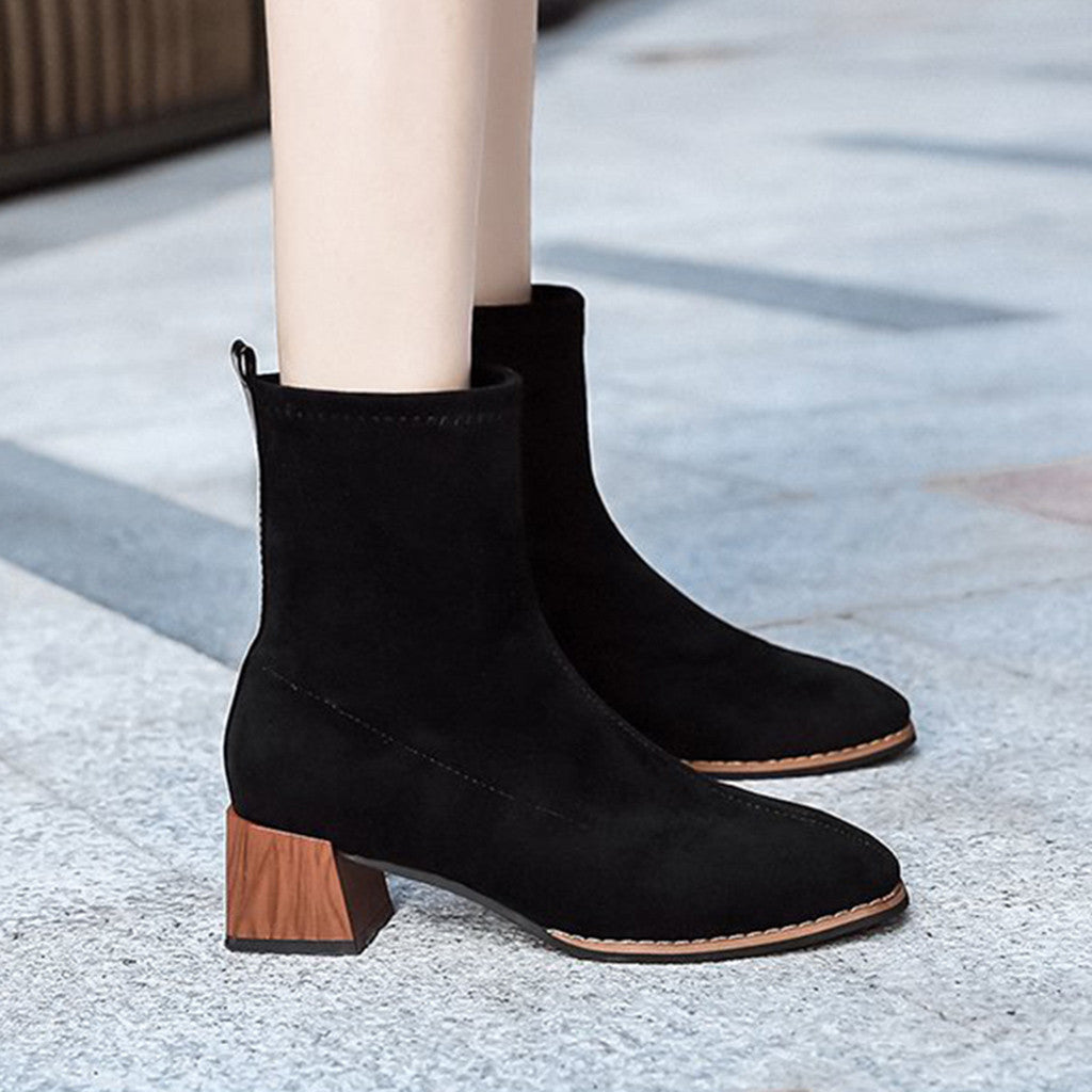 The Sock Stretch Heel Boots